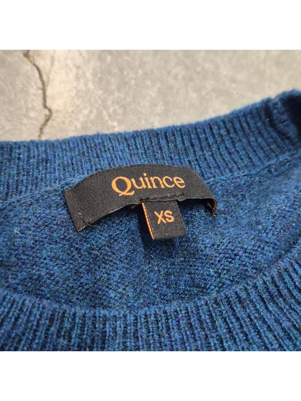 Quince Navy Blue Cashmere Top - Picture 2 of 7